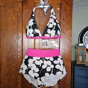 U.S. Polo Assn. Women’s Boy Short Bikini Bottom Size M | NWT Cute Swimwear